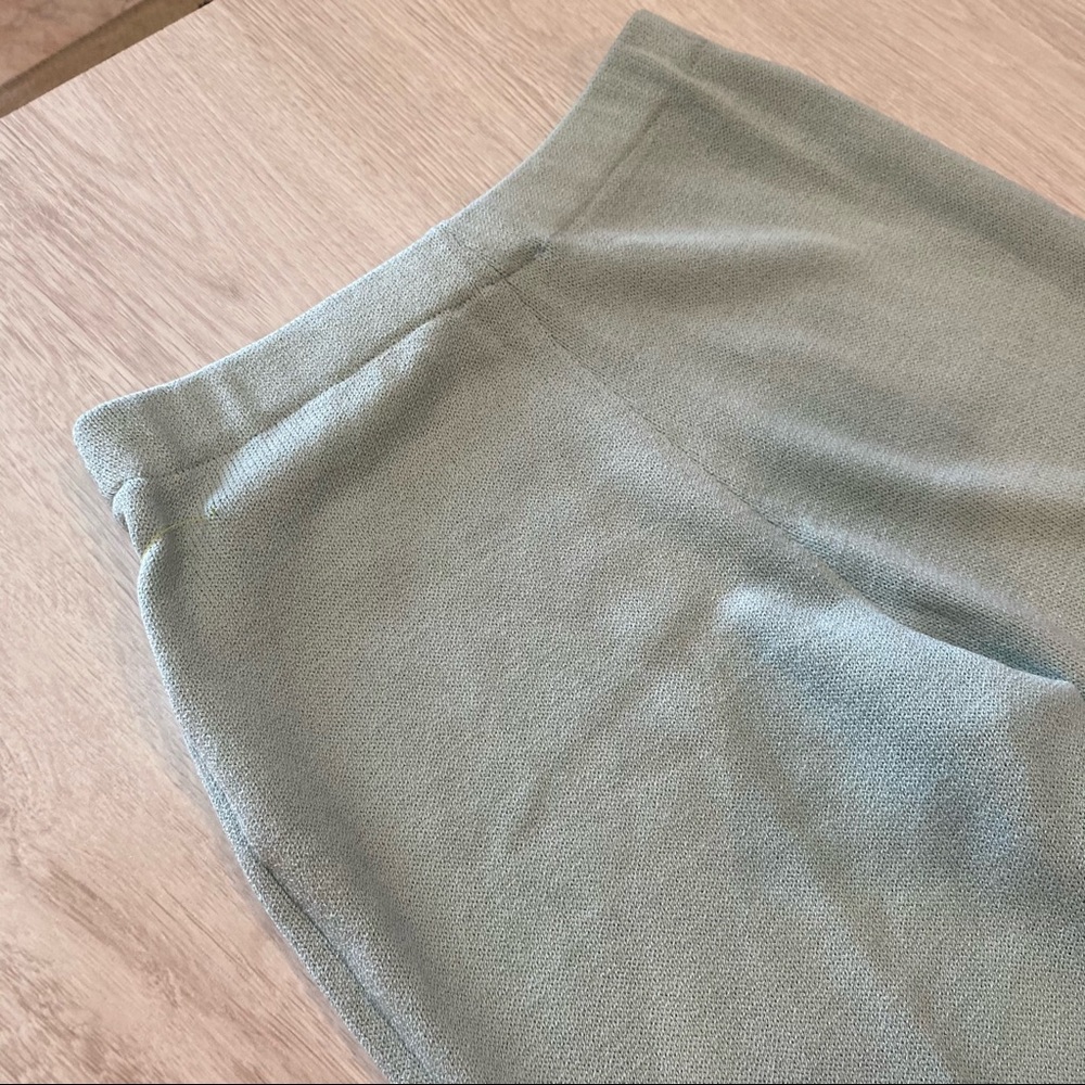 St. John Marie Gray Santana Knit Pants Wool Blue 8 - Picture 6 of 6